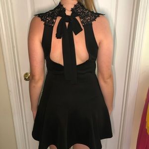 Black Backless Forever 21 Lace Dress